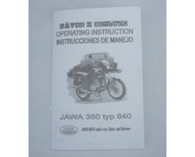 NÁVOD K OBSLUZE - TYP JAWA 350/640 (ČESKÝ JAZYK)